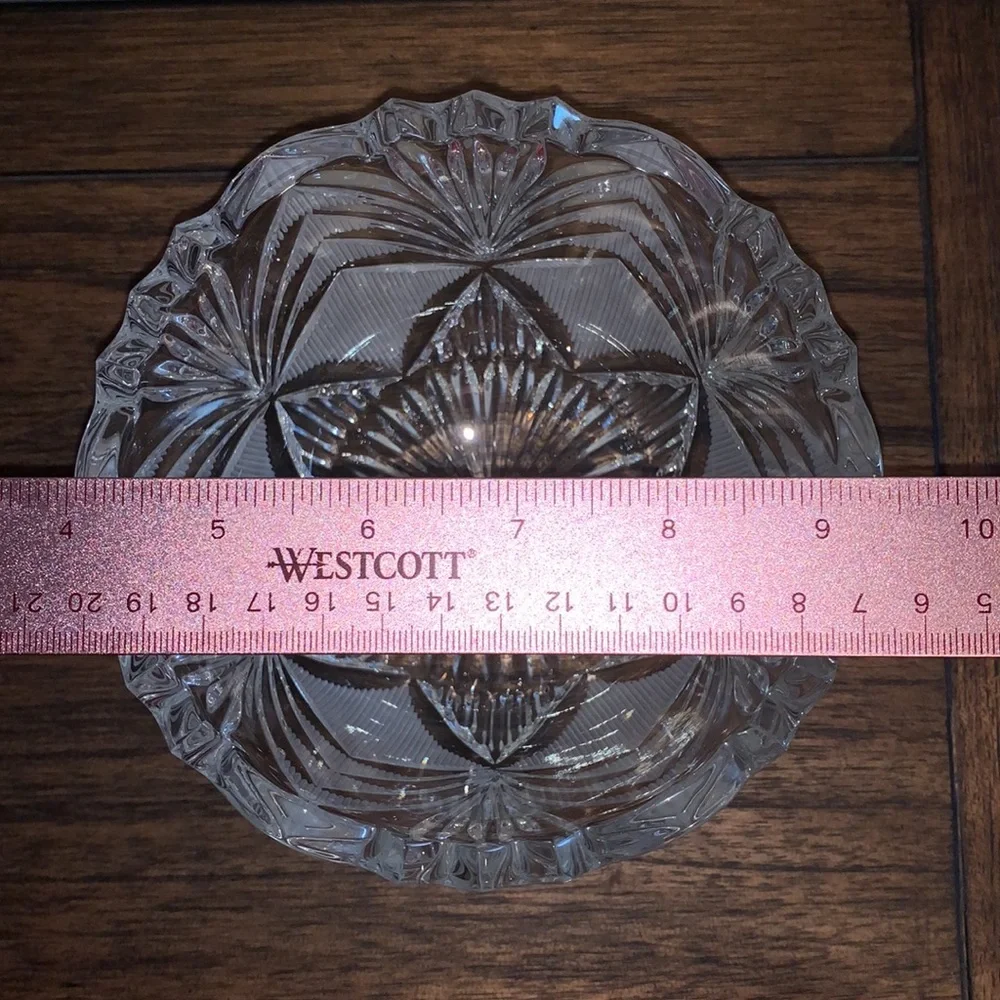 Great Hostess Gift Vintage Lead Crystal Snack Serving Bowl - USSR?